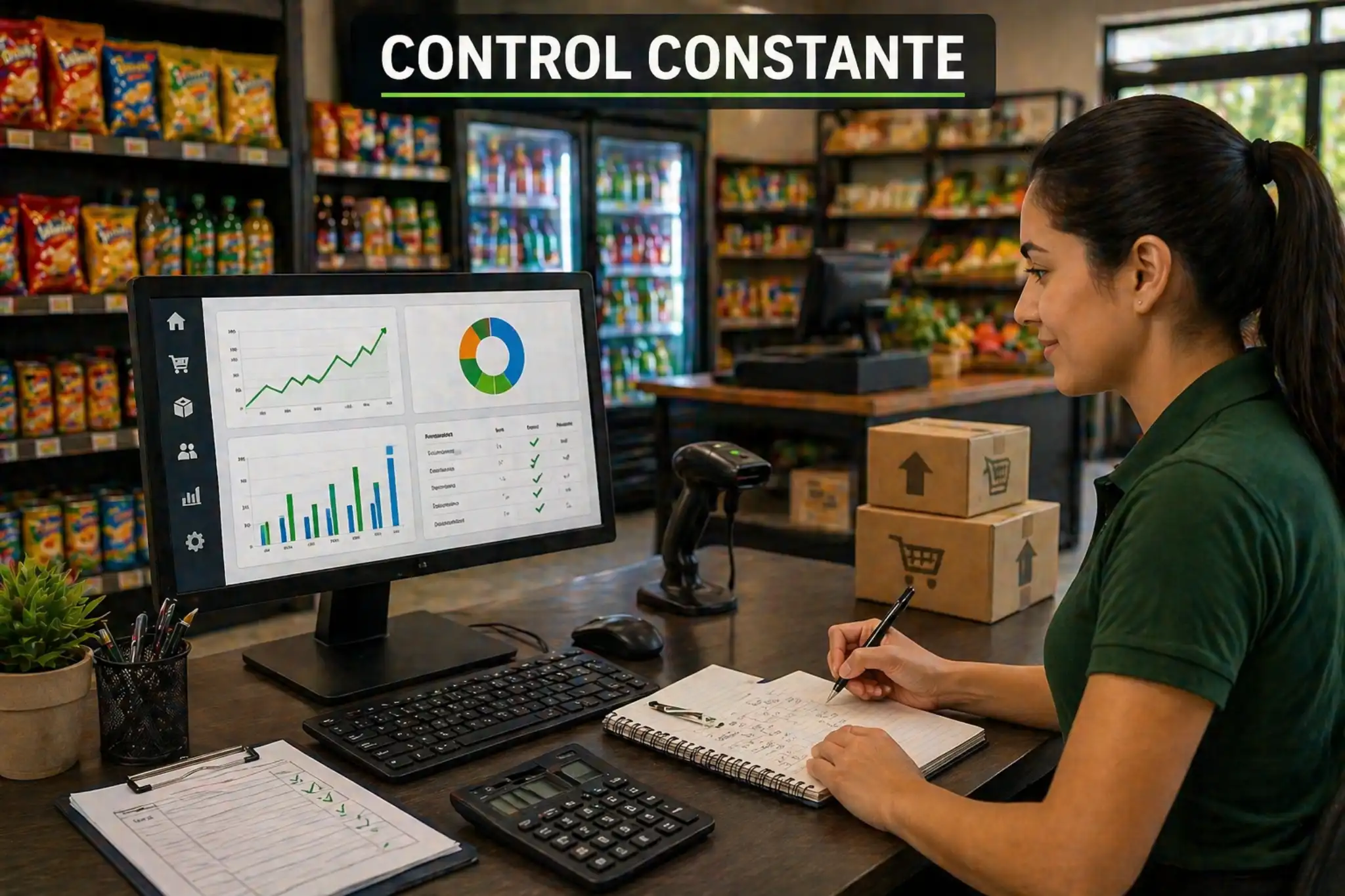 Control constante en tienda de abarrotes