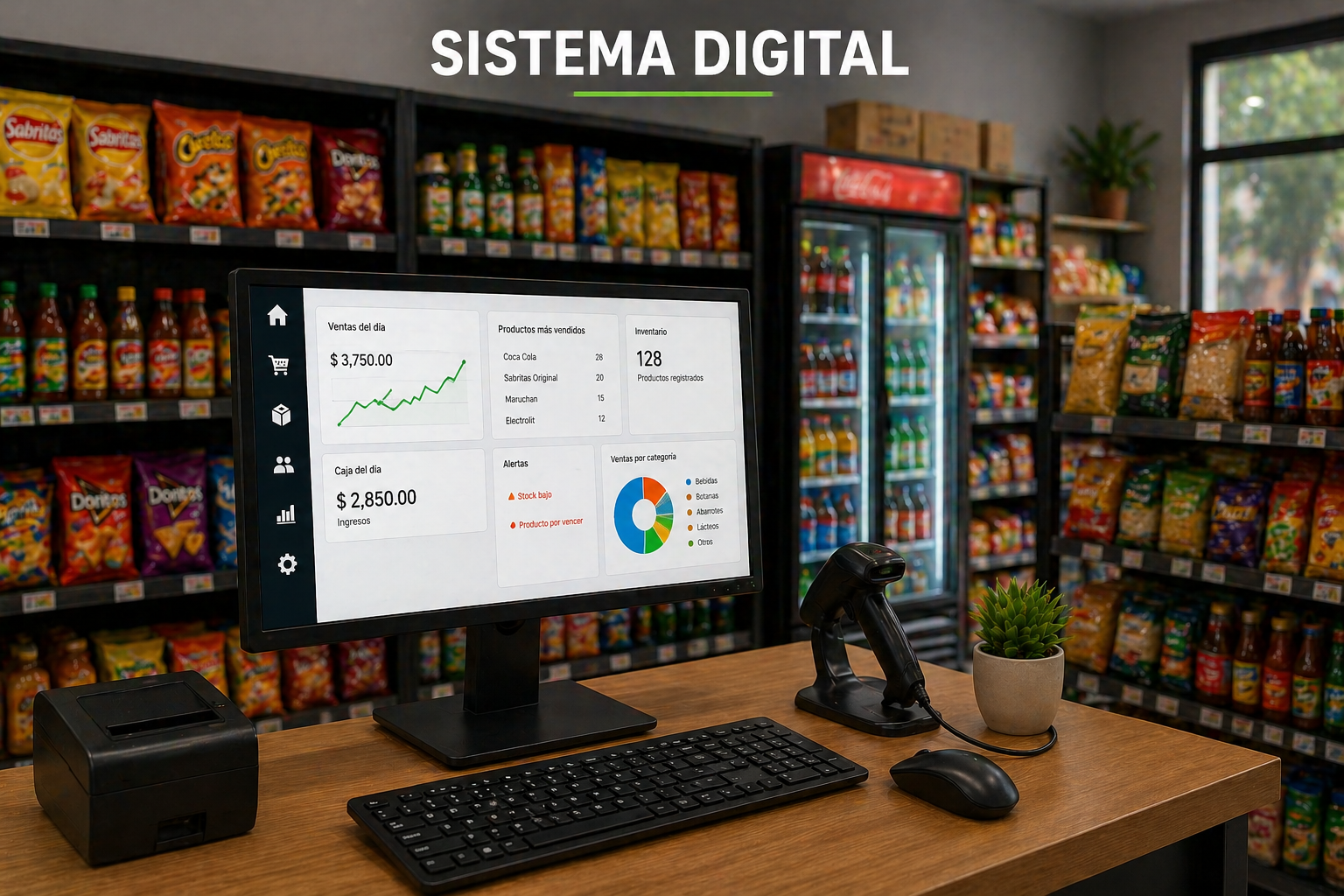 Sistema digital en tienda de abarrotes