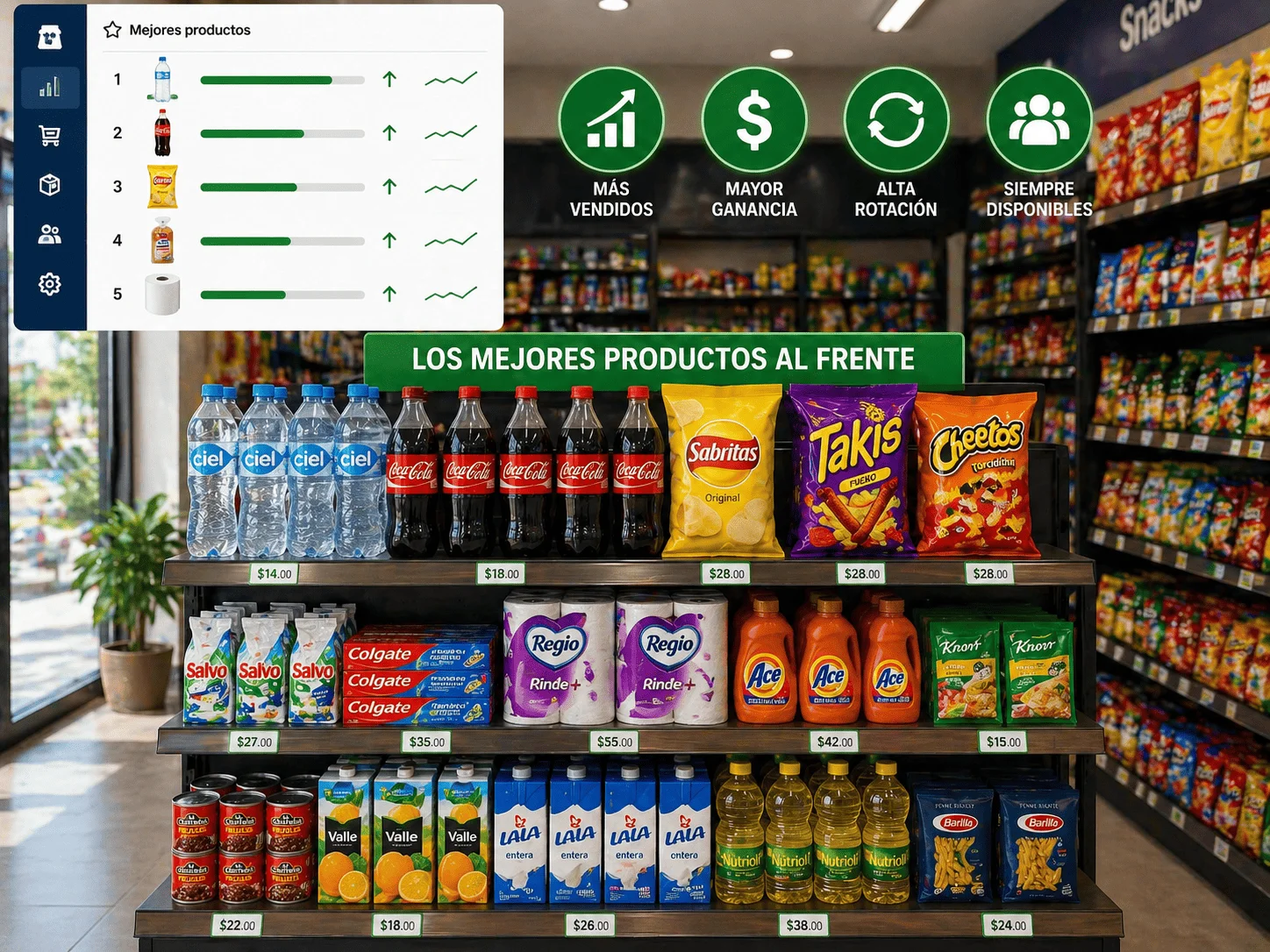 Ejemplo visual para tienda de abarrotes