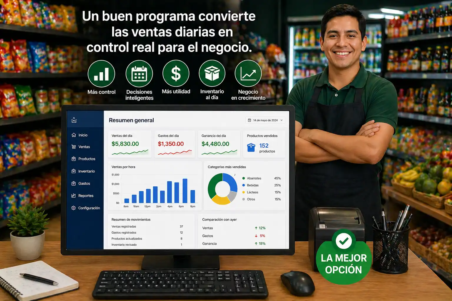Ejemplo visual para tienda de abarrotes