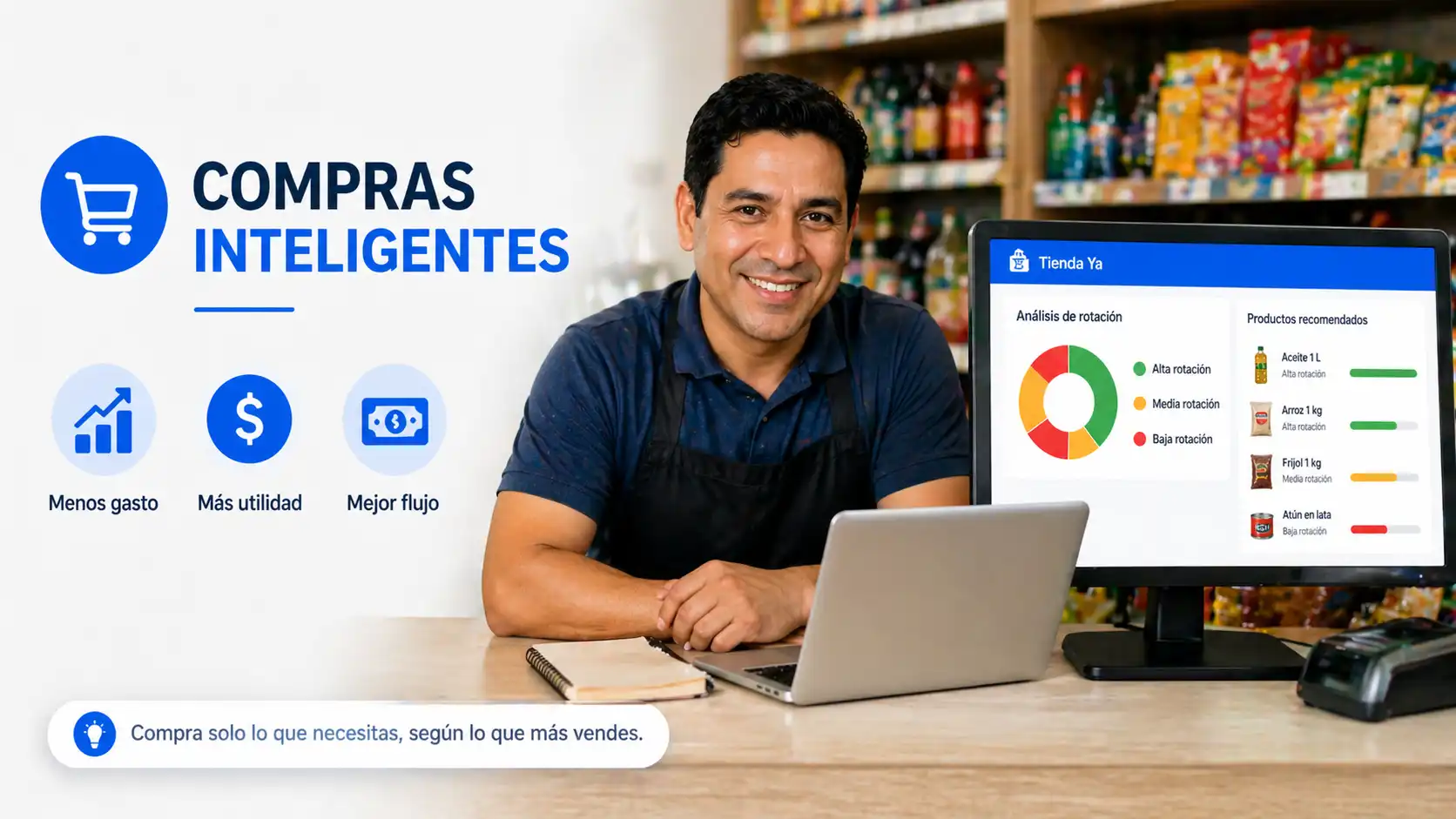 Compras inteligentes en tienda de abarrotes