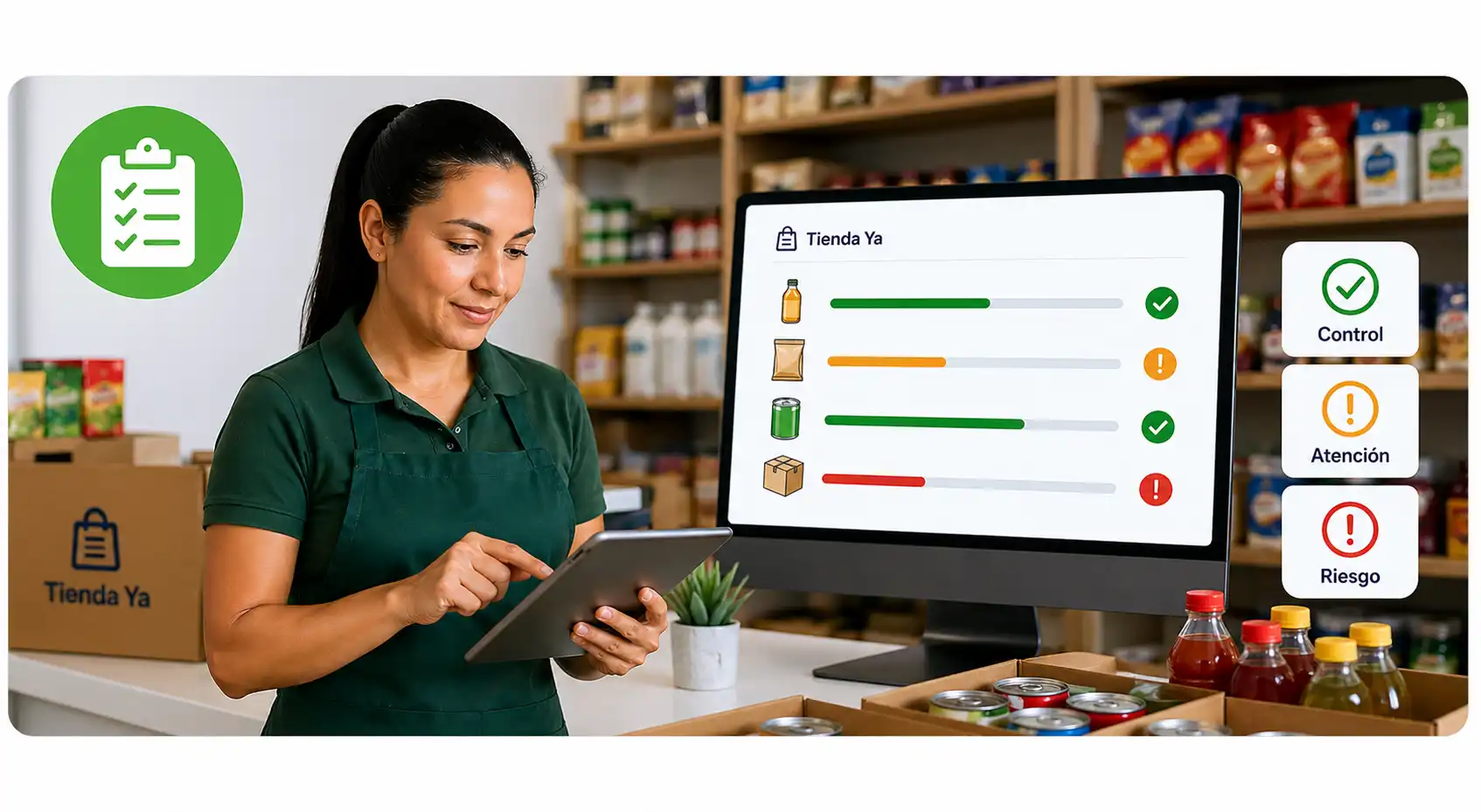 Control de inventario en tienda de abarrotes
