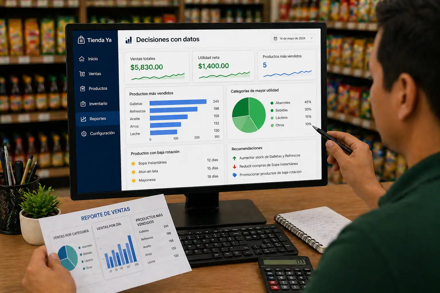 Decisiones con datos en tienda de abarrotes