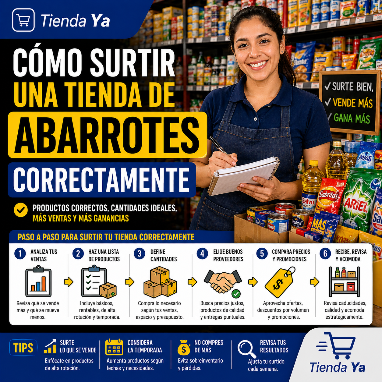 Cómo surtir una tienda de abarrotes