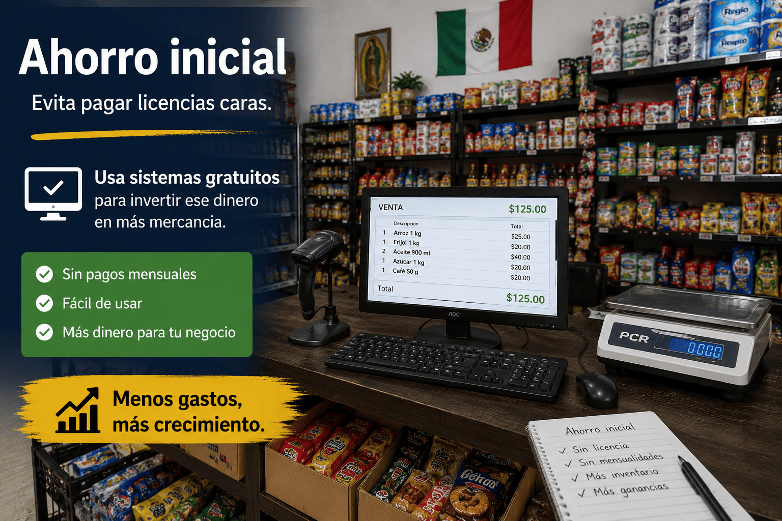 Ahorro en tecnología para tiendas