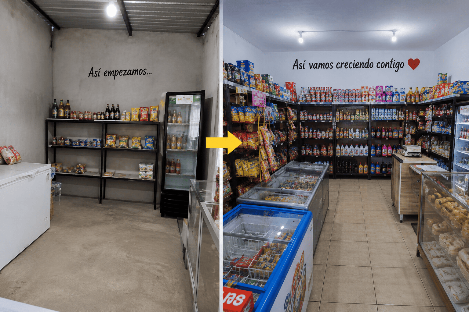 Crecimiento progresivo de abarrotes